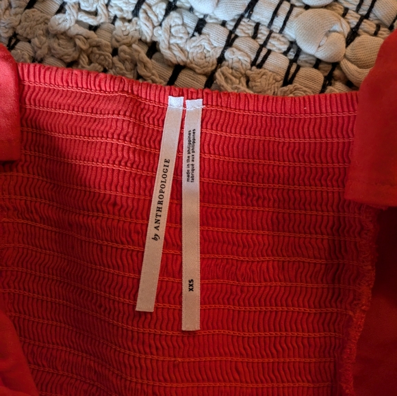 Anthropologie Tie Front Midi Dress - Picture 8 of 9